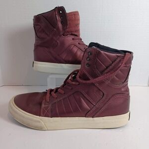 Supra Muska‎ 001 Purple Metallic Skater High Top Sneakers Women's Size 6 Eur 37